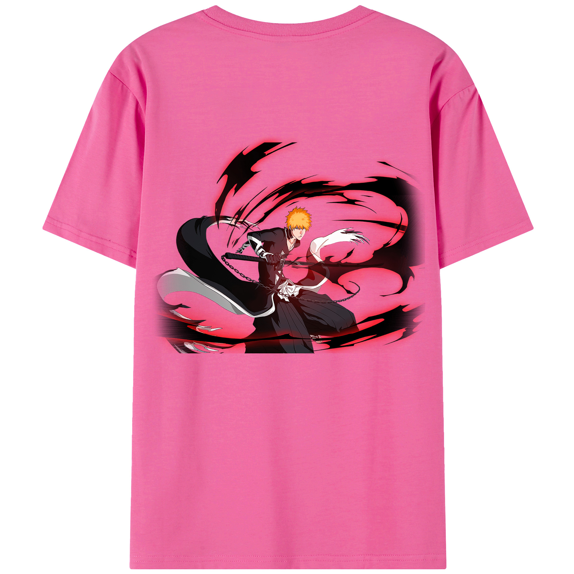 （画像用） ブリーチ 黒崎一護（くろさき いちご）BLEACH Kurosaki Ichigo レディース半袖Tシャツ(バックプリント)
